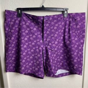 All In Motion Palm Trees Shorts Women’s Size XXL Purple Water Repellent Shorts